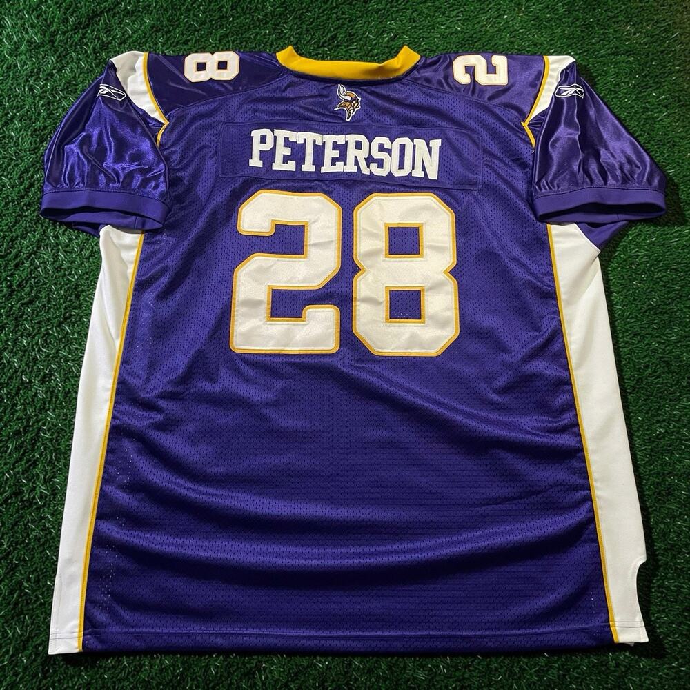 Vintage Reebok NFL Authentic Minnesota Vikings Adrian Peterson 56 Jersey